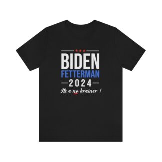 Biden Fetterman 2024 its a no brainer mens night marvel conservative joke funny t-shirt